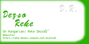 dezso reke business card